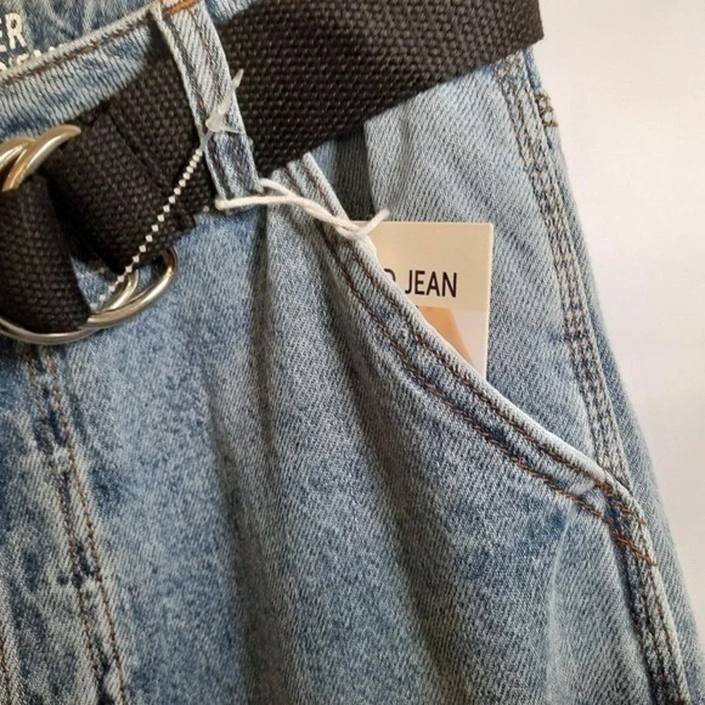 S O N G Jeans Women 29 Blue Y2K Utility Carpenter Cargo Relaxed Streetwear Denim